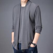 Men's New Fake Two-piece Double-sided German Velvet Bottoming Shirt, Medium and Young, Handsome and Warm Inner Shirt, Long-sleeved T-shirt M