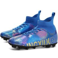 Football Shoes 31-48 Men/Women's High-Great Football High Elastic Socks Ported Artificial Capture Long Nailing Young Children Football Training Shoes 31 mėlyna