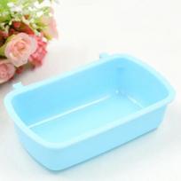 Small Pet Food Feeder Bowl Hamster Cage Hook Up Hanging Bowl Water Drinking Device Bird Pigeon Squirrel Feeding Cup white