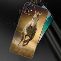 Bėgančio gyvūno žirgo telefono dėklas Apple iPhone 13 12 Mini 11 Pro XS Max XR X 8 7 6S 6 Plus SE 2022 2020 5S 5 minkštas juodas dangtelis iPhone 13 Pro Max