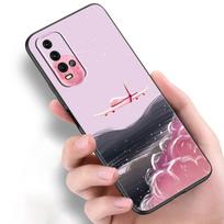 „Aircraft Airplane fly“ silikoninis telefono dėklas, skirtas „Xiaomi Redmi Note“ 11 10 9 8 Pro 11T 10T 10S 9S 8T 9 9A 9C 9T Juodas minkštas dangtelis Redmi 8