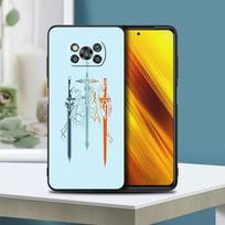 Silikono dėklas skirtas Xiaomi Mi Poco X3 NFC M3 Pro F3 GT M4 F1 X2 11T Lite Note 10 10T 9T Shell telefono dangtelis SAO Kirito Anime Funda Mi Poco X3 white