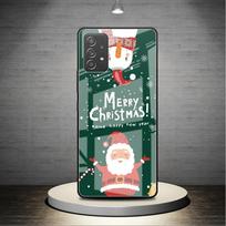 Glass Case For Samsung Galaxy A52 A71 A50 A51 A70 A21s A31 A72 A10 A12 A30 A22 5G Phone Cover  Snowman Christmas Samsung A72 4G(5G)