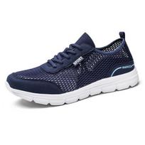 Men Shoes Autumn Soft Loafers Lazy Shoes Lightweight Cheap Mesh Casual Shoes Men Sneakers Tenis Masculino 39 mėlyna