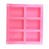 6 Cavity Silicone Non-Stick Cake Mold Chocolate Dessert Bakeware DIY Baking Tool Sale Goods rožinė