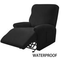 Atsparus vandeniui recliner sofos užvalkalas svetainei, apsaugantis nuo dulkių, neslystantis, tampus, recliner kėdės užvalkalas, Lazy Boy atpalaiduojantis fotelis, slipcove 1 Seater(4pcs) gray