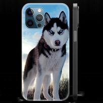 Aliaskos Haskių Šuo Mielas Šuniukas Prabangus Telefono dėklas iPhone 13 15 14 12 11 Pro MAX XR X SE XS 7 8 Plus Silikoninis Juodas Matinis Dangtelis iPhone 13Pro Max gray