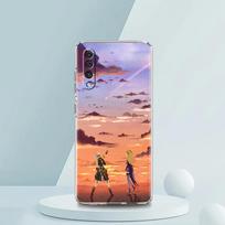 Genshin Impact žaidimo kraštovaizdžio dėklas Samsung A54 A52 A50 A70 A10 A30 A40 A20S A20E A02S A12 A14 A22 A42 A72 A34 A32 A04s viršelis Samsung A02 gray