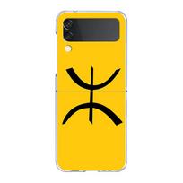 Phone Case For Samsung Galaxy Z Flip 3 4 5 Transparent fold High Hard PC Shell For Galaxy Z Flip 3 5 Cover Amazigh Berber Flag Galaxy Z Flip