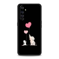 Phone Case For Realme 12 11 10 9 8 5G 7 6 GT5 GT3 GT2 Pro Plus C21 C11 C25 C35 Realme GT Neo 2 3 3T 5 Cover Couple Style Cartoon Realme C35 white