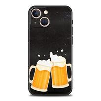 Alcohol Summer Bubble For iPhone 11 12 13 15 14 Pro Max Phone Case X XR XS 7 8 Plus SE 2020 Luxury Black Silicone Cover Funda iPhone XR black