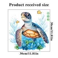 Photo of Turtle Toilet Sticker Ceramic Tile Water Tank Decoration Self-adhesive Sticker 30x30cm įvairiaspalvis