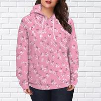 Autumn New 3D Printed Digital Dandelion Printing Hoodie Women Baseball Uniform 8XL mėlyna