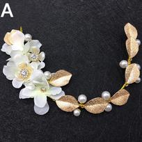 Vestuvių gėlė nuotakos karūna Plaukų šukos galvos apdangalai Moteriški Prom Crown Elegant Gold Lapai Plaukų segtukas Galvos apdangalas Plaukų Priedai Galvos apdangalai 28cm black