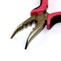 1Pcs Curved Removal Hair Extension Hair Plier Pink Red&black Handle Remover Hair Plier With Teeth black