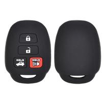Skirtas Toyota Yaris Tacoma Camry Corolla 4 mygtukų silikoninis automobilio nuotolinio valdymo pulto dangtelis juoda