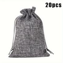 20pcs Burlap Bags with Drawstring 10x14 cm Rustic Gift Bag Bulk Pack for Candys Christmas Holiday Gift Bags Wedding and Birthday Party Favor Bags pilka