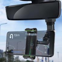 Car Phone Holder 360 Rotation Phone Cradle Universal Bracket Rearview Mirror Driving Recorder Rotatable Smart Phone Stand In Car žalia