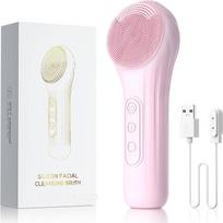 Silicone Face Cleaner Electric Sonic Facial Cleansing Brush Ultrasonic Vibrating Face Massager Mini Pore Deep Cleaning Machine white