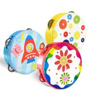 CBSKY 3 Pack Tambourine 6 colių delninis būgnas su metalo skambučiais perkusijos muzikinis skambesys 3 Pack