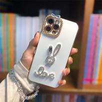 Redmi K70PRO dėklas: Rhinestone Rabbit animacinis silikoninis apvalkalas, apsaugantis nuo kritimo, viskas įskaičiuota mergaitėms, suderinama su Note12/A3. Redmi NOTE5 Domestic Version