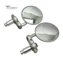 1 Pair 7/8inch Universal Round Handlebar End Motorcycle Rearview Side Mirror juoda