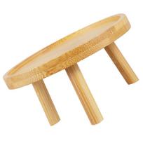 Augalų vazonų stovas Medinis gėlių vazono aukštas stovas Stalinis kaimiško stiliaus vaza Bonsai vazono vitrinos stovas 10.00X10.00X7.50CM beige