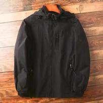 Men's Windbreaker Spring and Autumn Jacket Casual Loose Hooded Outdoor Windproof Jacket XL mėlyna