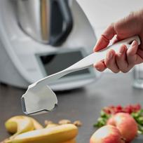Besisukantis mentele priedas Lankstus ir elastingas mentelės maišytuvas Rotorinis grandiklis virtuvės įrankis One Size balta