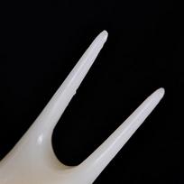 Plastikinė vaisių šakutė papūgai, paukščių maisto laikiklis, tiektuvas, segtukas, banguotasis papūgėlė 1.38 inch×0.43 inch balta