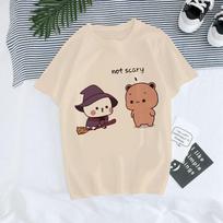 Kartoniniai grafiniai marškinėliai Mieli Bubu Dudu marškinėliai Y2k 90s Manga marškinėliai Moterys Vyrai Juokingi Marškinėliai Gotikiniai Harajuku Tees Viršūnės S juoda