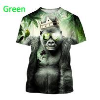 „Gorilla 3D Digital Printed“ vyriški laisvalaikio marškinėliai trumpomis rankovėmis „Sportwear“ vyriški marškinėliai S