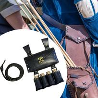 Juosmens krepšys „Fanny Pack“ viduramžių, skirtas kasdieniam renesanso „Casplay“. juoda