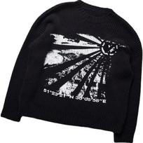 Gothic Knit Harajuku Hip-hop Korean Style Long-Sleeved Shirt Vintage Pullover Pullover Winter Y2k M juoda