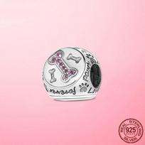 Lucky Four-Leaf Clover Charm Hamsa Hand Ladybug Horseshoe Bead Fit Original Fashion Bracelet DIY 925 Sterling Silver for Jewelry white