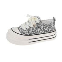 Platform Biscuit Shoes Women's Spring New National Tide Style Embroidery Heightening College Style Trend Versatile Casual Shoes 35