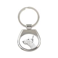 Bulterjeras, Bulis - raktų pakabukas su šunimi, raktų pakabukas su atspaudu, personalizuotas pakabukas iš prekės ženklo Art-Dog sidabras