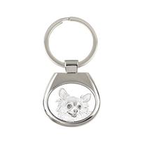 Chihuahua short-haired, Chihuahua smooth I - keychain with a dog, keychain with a print, personalized pendant from the Art-Dog brand sidabras