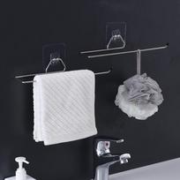 Be pėdsakų nerūdijančio plieno popierinių rankšluosčių laikiklis: Vienkartinis tinginio skuduro laikiklis be smūgių virtuvės ritiniui. Hanging rack (27cm) white