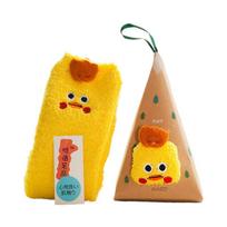 Mielas gyvūno dizainas Elnio Kalėdinės kojinės Dovana 3D Pūkuotas Koralų Velvetas Stora Šilta Žieminė Kojinė Moterims Naujųjų Metų dovana Kojinės su Dėžute yellow