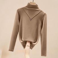 Double Sided German Velvet Warm Bottom Shirt for Women Inner Layer for Autumn and Winter Long Sleeved Top for Women S