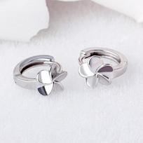 Madingas Elegantiškas 925 Sterlingo Sidabro Pirsingas Gėlės Lankelis Auskaras Moterims Vakarėlio Vestuvių Papuošalų Aksesuarai Eh1327 white