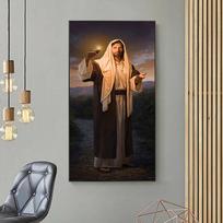 Jėzus Kristus Modulinis Plakatas HD Spausdinti Vaizdai Sienos Menas Akvarelė Jėzus Drobės Tapyba Svetainei Namų Dekoras Be Rėmo 20*40cm No Frame black