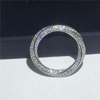Infinity Ring 925 Sterling Silver Micro Pave Aaaaa Cubic Zirconia Engagement Wedding Band Rings For Women Party Jewelry 8