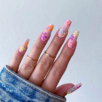 24pcs Press On Nails Fake Nails French Manicure Wearable Nails Diamond Butterfly Nails Nail Stickers Nail Stickers Foreign Trade Ballet Nails brown