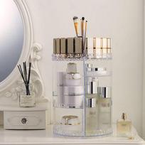 360° Rotatable Cosmetic Rack Adjustable Layer Storage Shelf For Badroom Perfume Aromatherapy Skin Storage Rack Makeup Organizer gryna