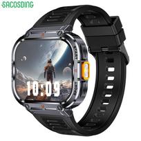 SACOSDING New Always on Display Clock Outdoor Sports Compass SmartWatch 2024 Men Light Flashlight 400mAh Waterproof Bluetooth Call  Watch juoda