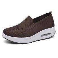 One Pedal Cover, Lazy Thick Sole Heightening Air Cushion Sports Rocking Shoes, Flying Woven Mesh Breathable Casual Women'S Shoes 35 ruda