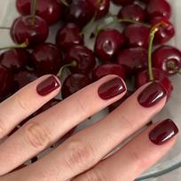 Short Square Press On Nails, Glossy Fake Nails, Full Cover False Nails For Women And Girls Pre Applied Tip Primer brown