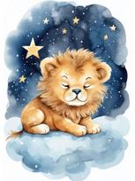 Animal Baby Sleep 5DDIY Diamond Embroidery Picture Cartoon Sheep Animal Wall Decoration Children's Room Kindergarten Decoration Full Round 20x30CM